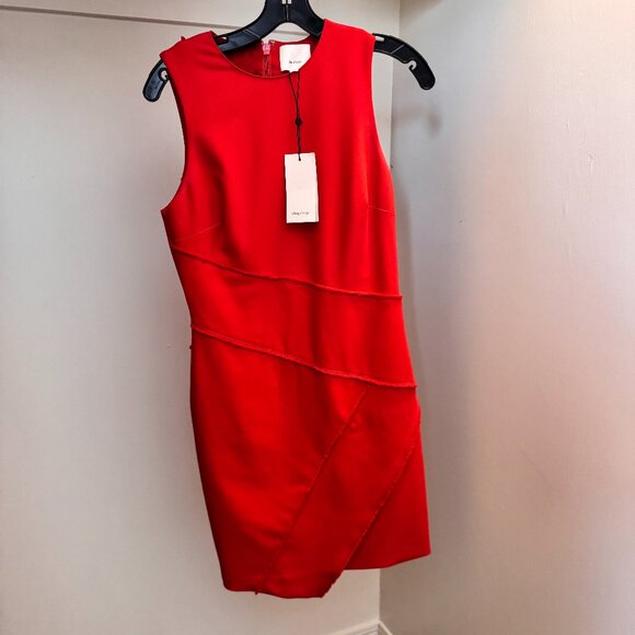 Cinq a Sept Fitted Red Dress - Picture 1 of 3